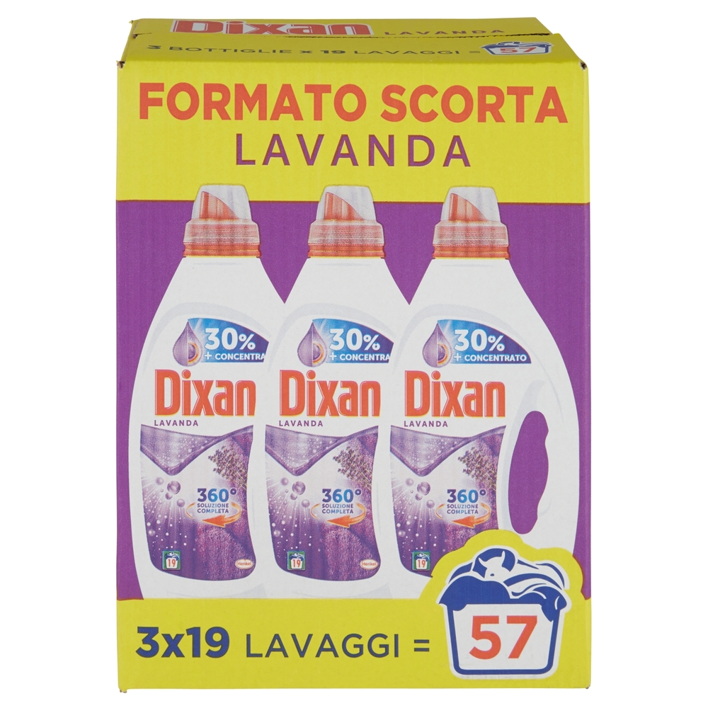 DIXAN Liquido Lavanda 360° Tripack 57 Lav. (3x19)